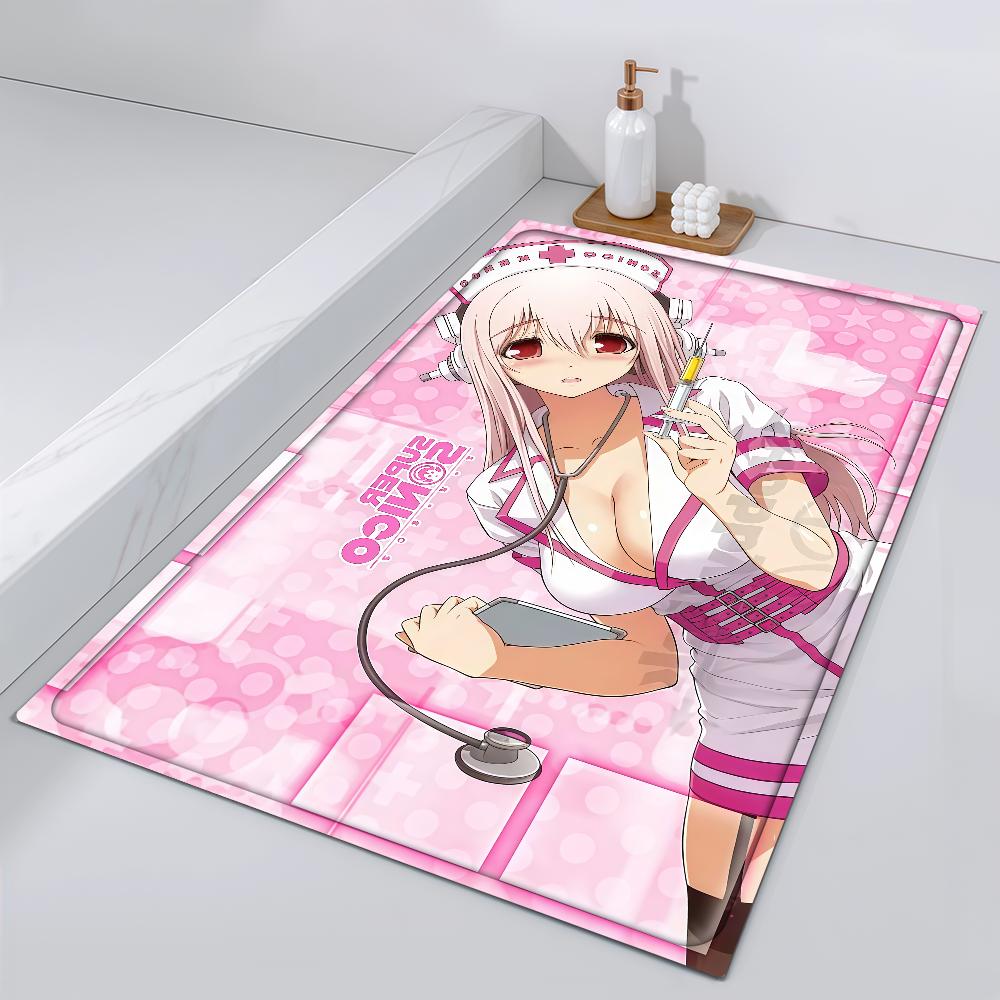 

Door Mat Bedside Sonico Anime Entrance Bath Floor Decoration Corridor Girl Door Mat Carpet Beauty Living Room S-Super Balcony 40cm x 60cm