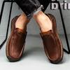 Handmade Genuine Leather Men's Casual Shoes Comfortable and Breathable Moccasins Men Business Flats Shoes Driving Shoes