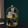 Wrought Iron Bird Cage Rack Gold Skin Care Products Finishing Rack Cosmetics Storage Rack  Bathroom