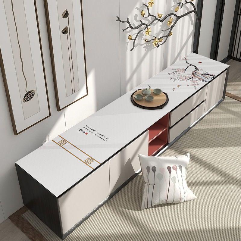 Waterproof Chinese Style TV Cabinet Tablecloth - Wash-Free Countertop Cover Mat
