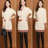 Fleece and Thickened Mid-length Sweater for Women Loose Half Turtleneck Knitted Sweater Fashionable and Casual Hip-hugging Knitted Dress