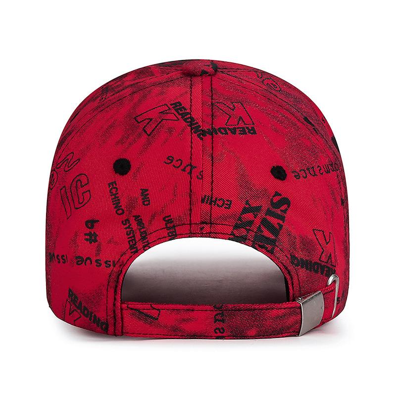 A Fully Printed Graffiti Style Street Baseball Hat with A European and American Personality and Adjustable Youth Baseball Hat