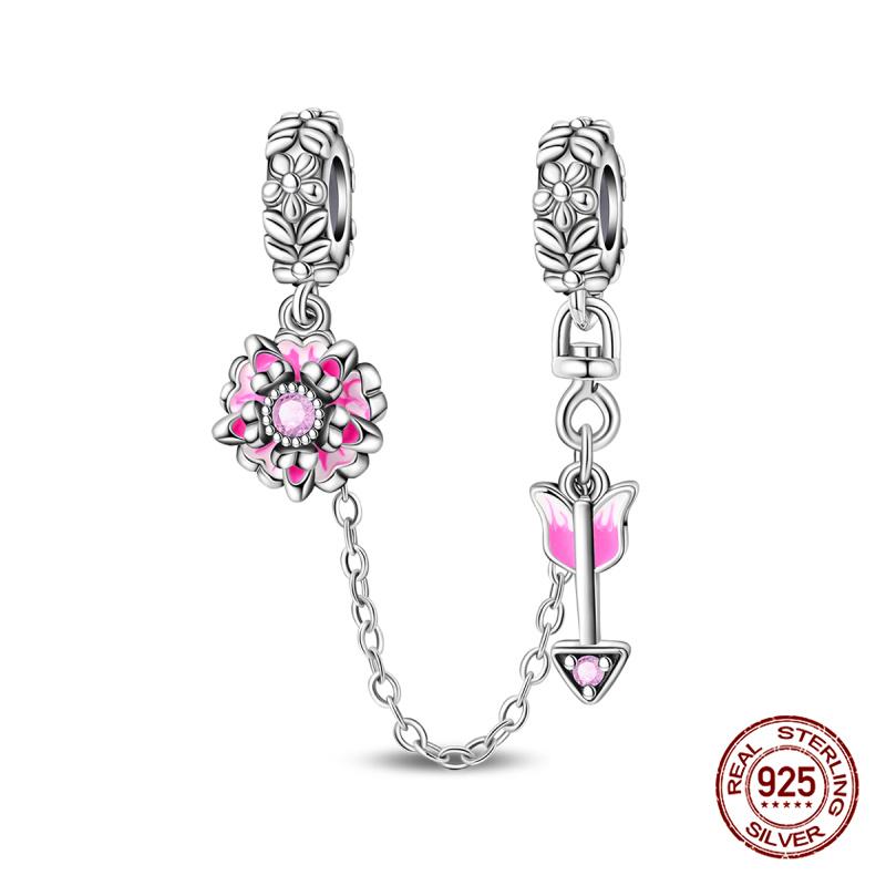 Original Charms Copper Hand Picking Star Safety Chain Charms Bead Fits 3Mm Original Bracelet Women Diy Jewelry Gift