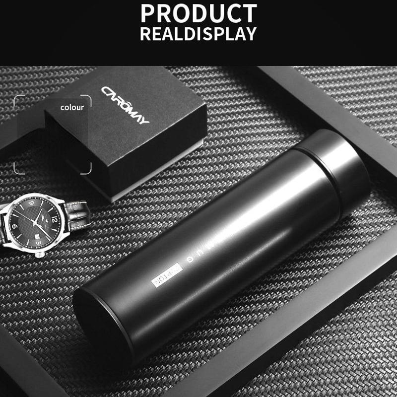 Multi-purpose Portable Intelligence Thermos Cup 500ml Vacuum Flasks Portable Stainless Steel Thermos Cup Water Bottle Office Thermos Cup
