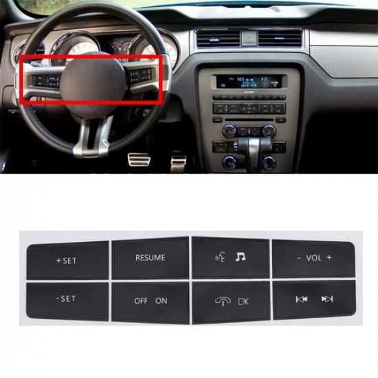 New Car Steering Wheel Control Button Decals Stickers For Ford Mustang 2010-2012
