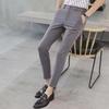 Autumn Winter Men's Casual Pants Stretch Slim Nine-point Pants Korean Trendy Black Suit Pants