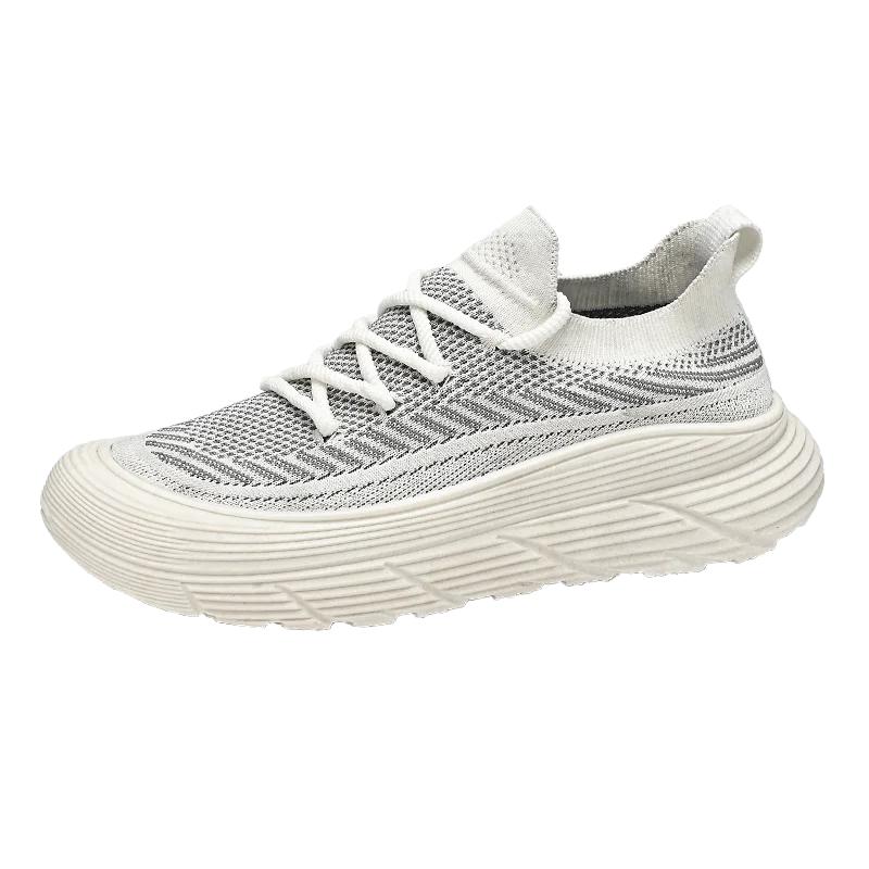 Men's Shoes Summer Breathable 2024 New Fly Woven Mesh Thin Sports Shoes Versatile Lightweight Thick Sole Casual Running Shoes