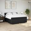 Vidaxl Continental Bed with Mattress, Black, Fabric 180X200 Cm