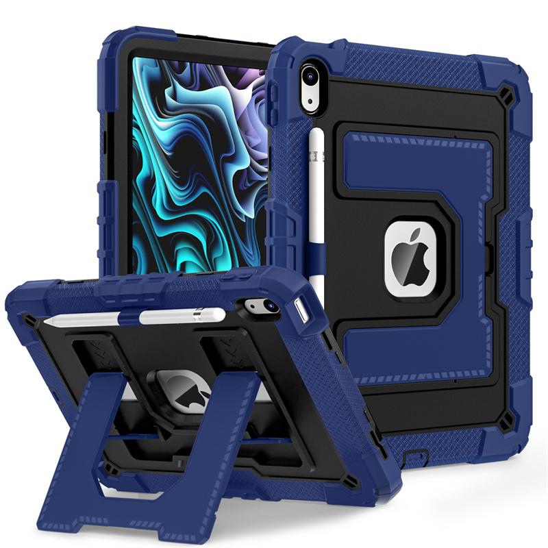 Rugged Stand Case For iPad A16 11th 2025 10th 10.9 2022 10.2 7th 8th 9th Air 4 5 6 M2 M3 Mini 6 7 Pc Silicone Anti-Slip Cover