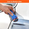 Plastic Razor Blade Scraper with 100 Pcs Plastic Blades Window Cleaning Scraper for Removal Glue Labels Sticker on Car Glass