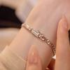Couple Square English Cuban Chain Bracelet Simple Personality Men's and Women's Confession Gift Jewelry