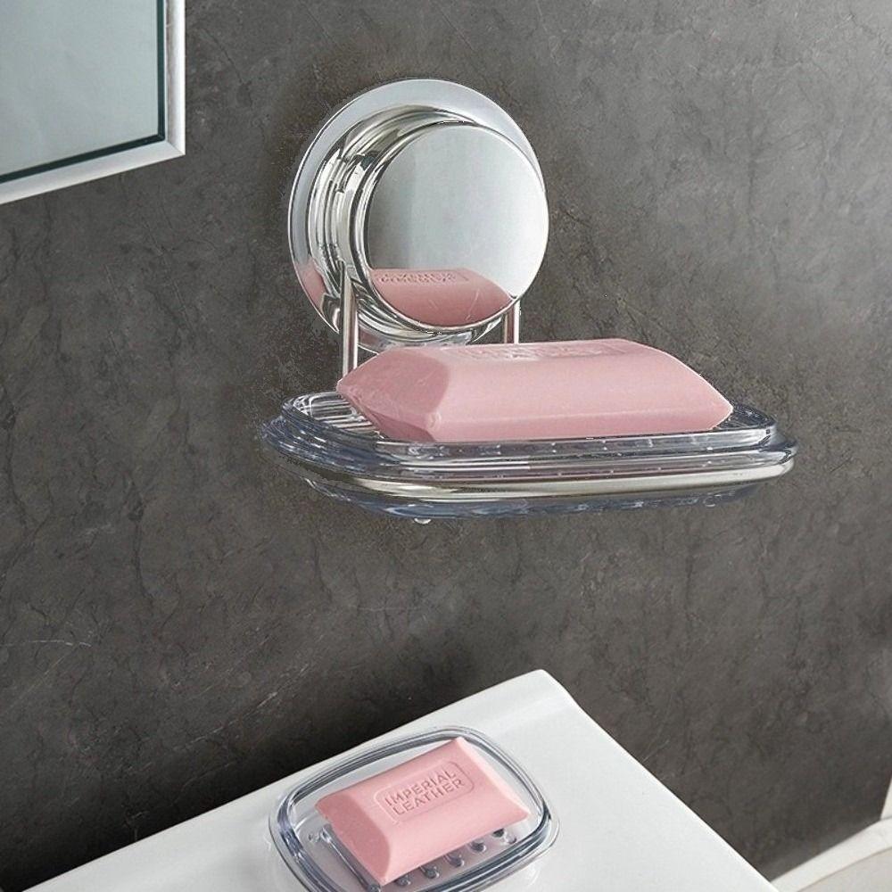 No Punch Soap Dish for Shower Wall Mounted Soap Rack Reusable Soap Sponge Holder  Bathtub