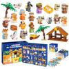 24pcs Christmas 3d Countdown Calendar Assembling Building Block Toy Set Gift 24 Building Block Accessories