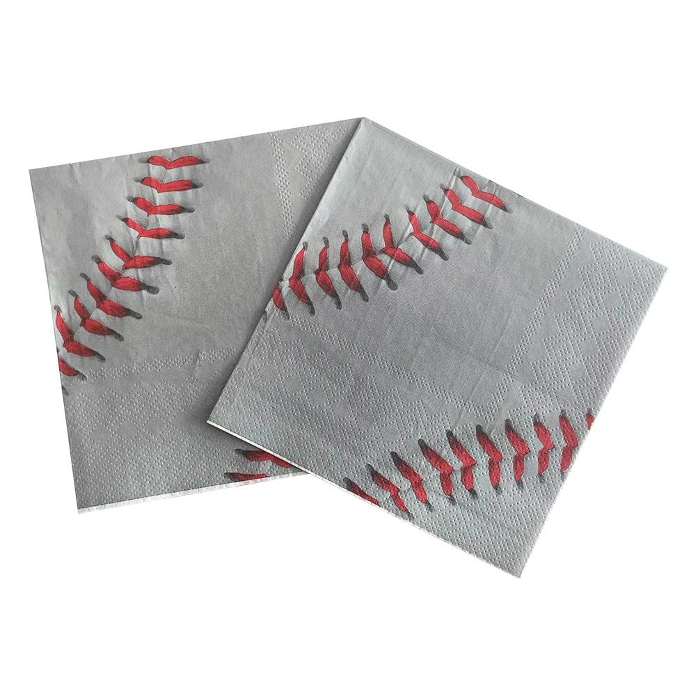 

Football-Themed Tissue, Baseball Disposable Napkin, Holiday Party Special Factory Direct Sales baseball theme tissue 24pcs