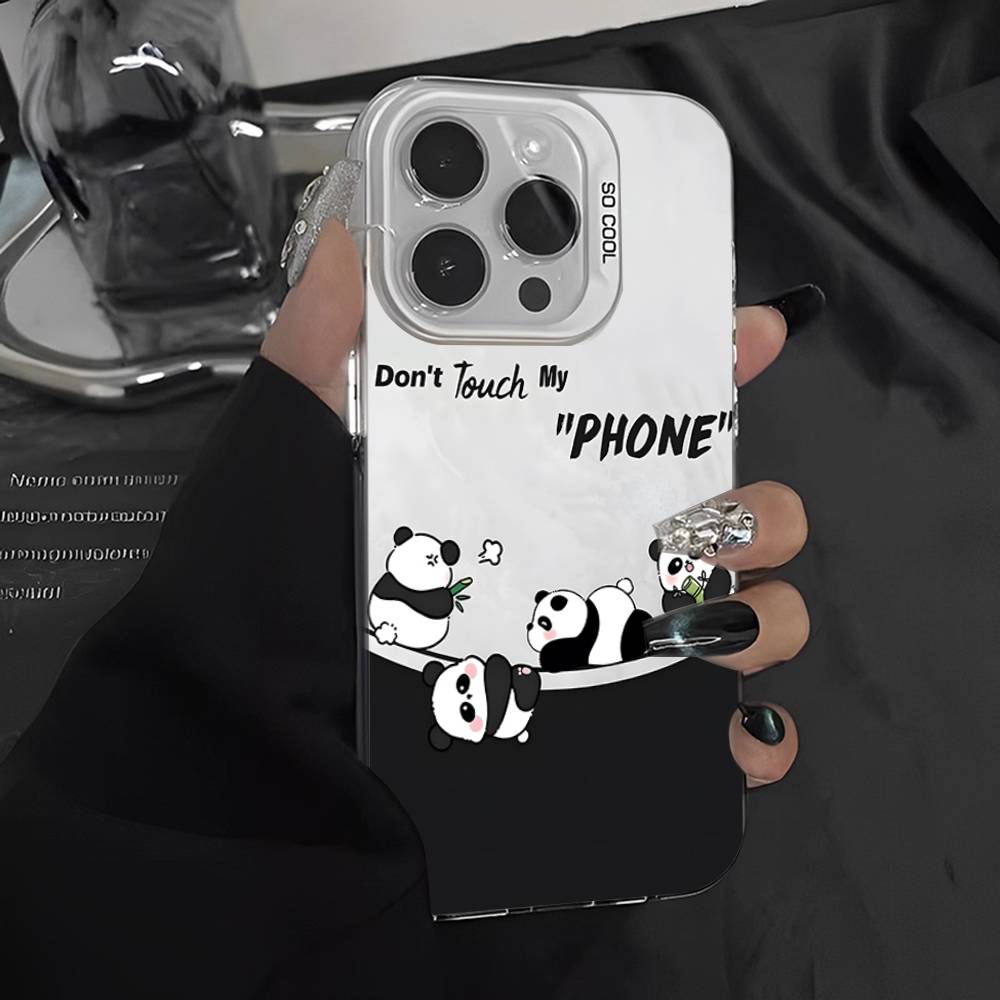 Ver Aesthetic Panda Cute For IPhone 13 14 15 16 17 Pro Max 11 12 Plus 17 Air Phone Case Color Matte Cover