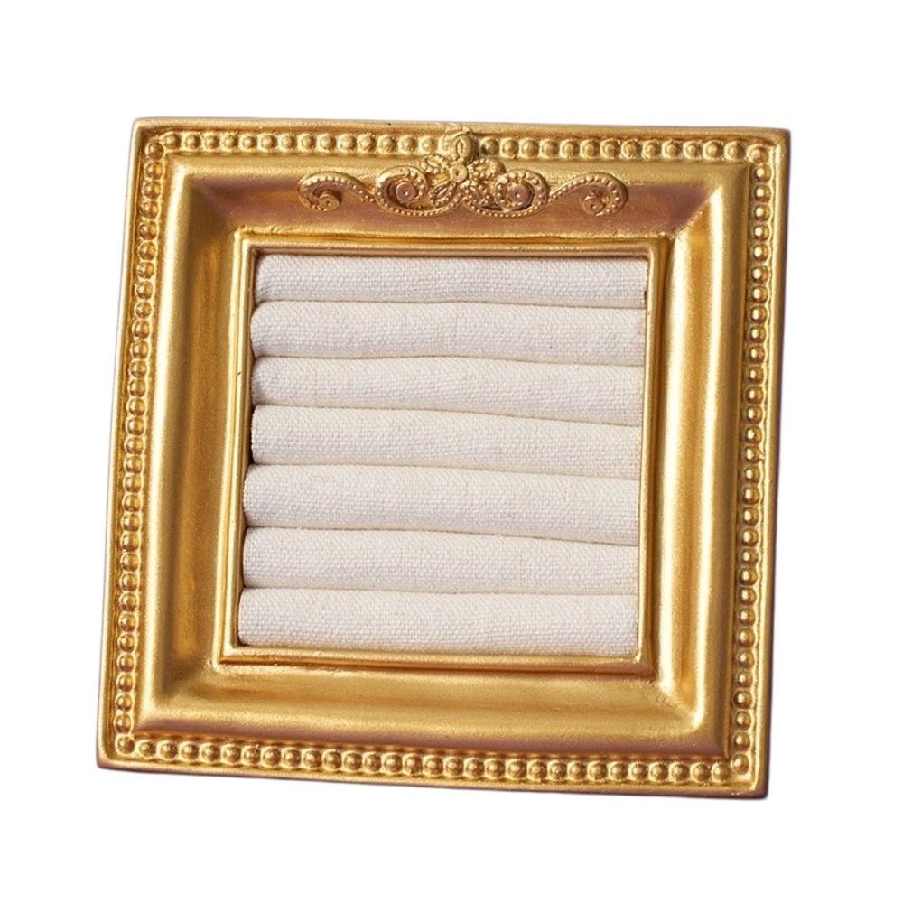 Vintage Gold Ring Display Stand Velvet Organizer Jewelry Display Rack  Wedding & Birthday Gifts