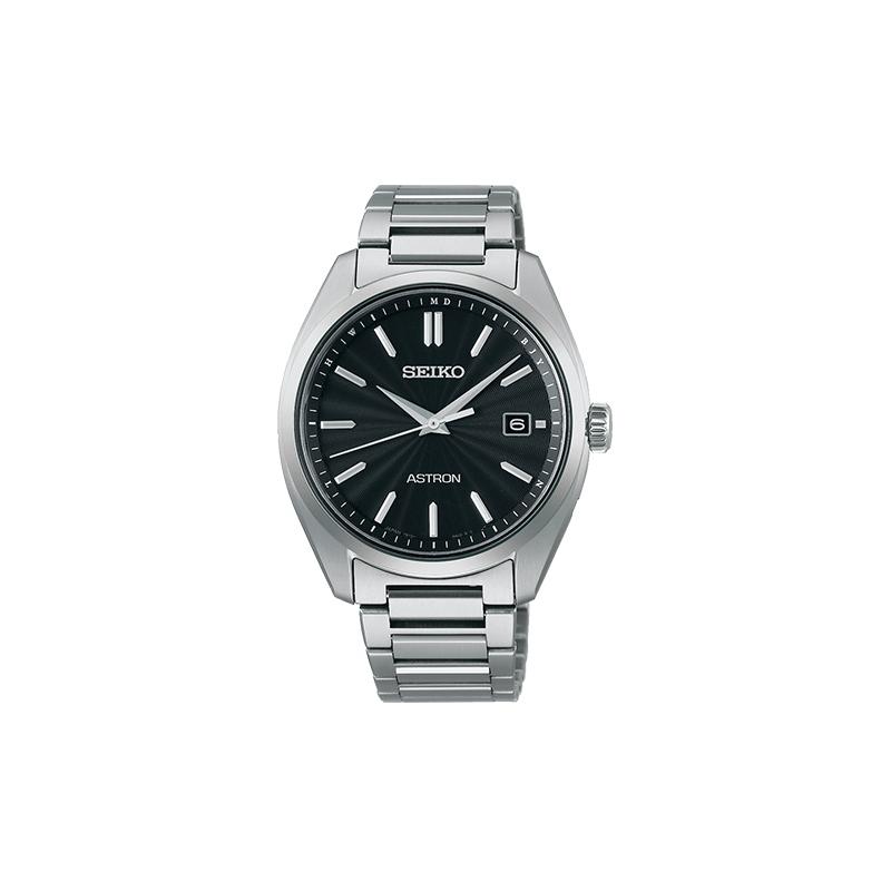 SEIKO Astron series solar radio wave titanium alloy men s watch solar Quartz titanium metal strap men s watch black dial SBXY033 чёрный