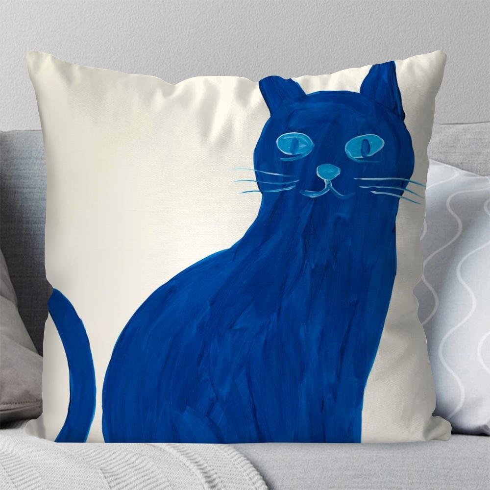 David Shrigley Kunst Malerei Kissenbezug Quadratisches Kissen Schlafzimmer Sofa Freizeit Komfort Kissen Auto Wohnzimmer Heimdekoration 40X40