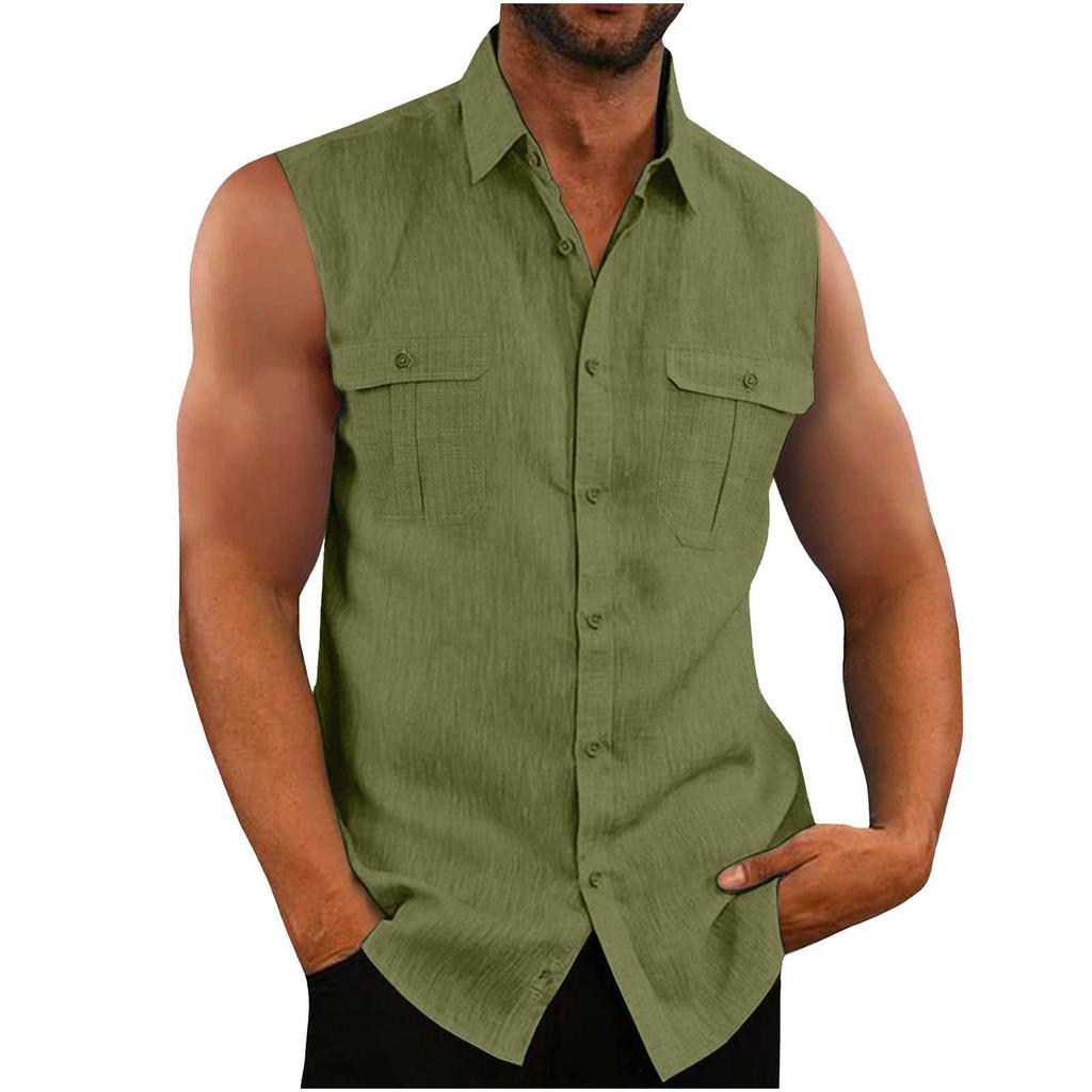 Mens Summer Surf Beach Tank Top Large Size Casual Breathable Sleeveless Top Loose Tank Top Man Shirt