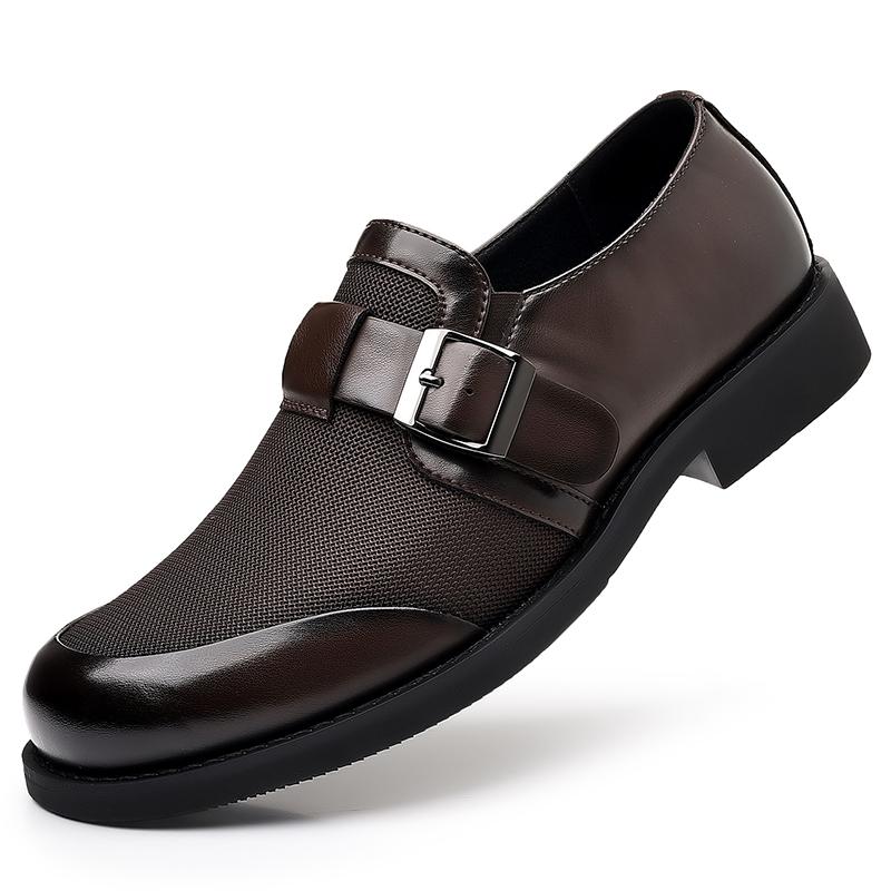Fashion New Casual Men's Leather Shoes Retro and British Styles Work and Office Outdoor Trendy High-quality Shoes Black Brown Versatile