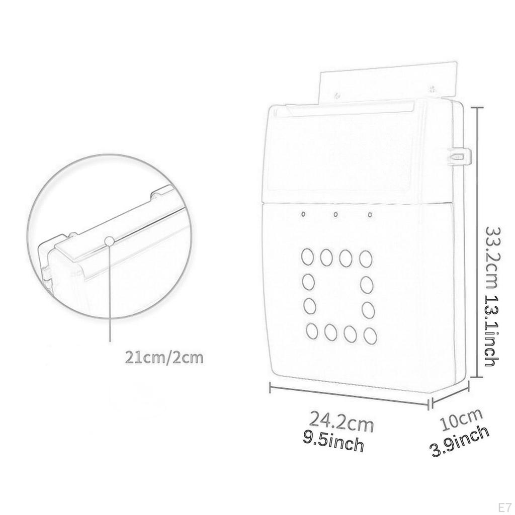 Wall Mount Mailbox Hanging Letterbox Opinion Box Mail Outdoor for House,