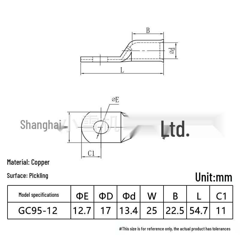 GC Flared Copper Tube Terminal 10-400 Sqmm Cable Connector Lug