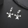 Cazador Gold Color Weightlifter Drop Earrings for Women Men Fitness Exercise Stainless Steel Jewelry Earrings 2026 Trend Gift