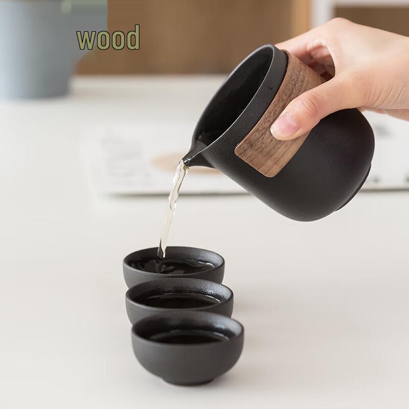 Portable Kung Fu Tea Set with One Pot and Four Cups