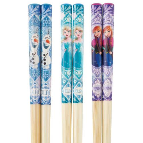 Skater Bamboo Chopsticks, 16.5cm, Set of 3, Disney Frozen 25, Girl's Design, ANT2T