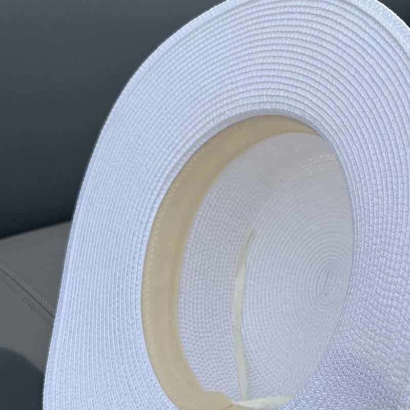 Flat Top Straw Hat Women's Summer Seaside Beach Sunshade Sunscreen Hat Straw Top Hat