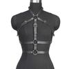 Sexy Women's PU Leather Body Harness Adjustable Buckle Straps Gothic Punk Waist Belt Sex Toys for Women