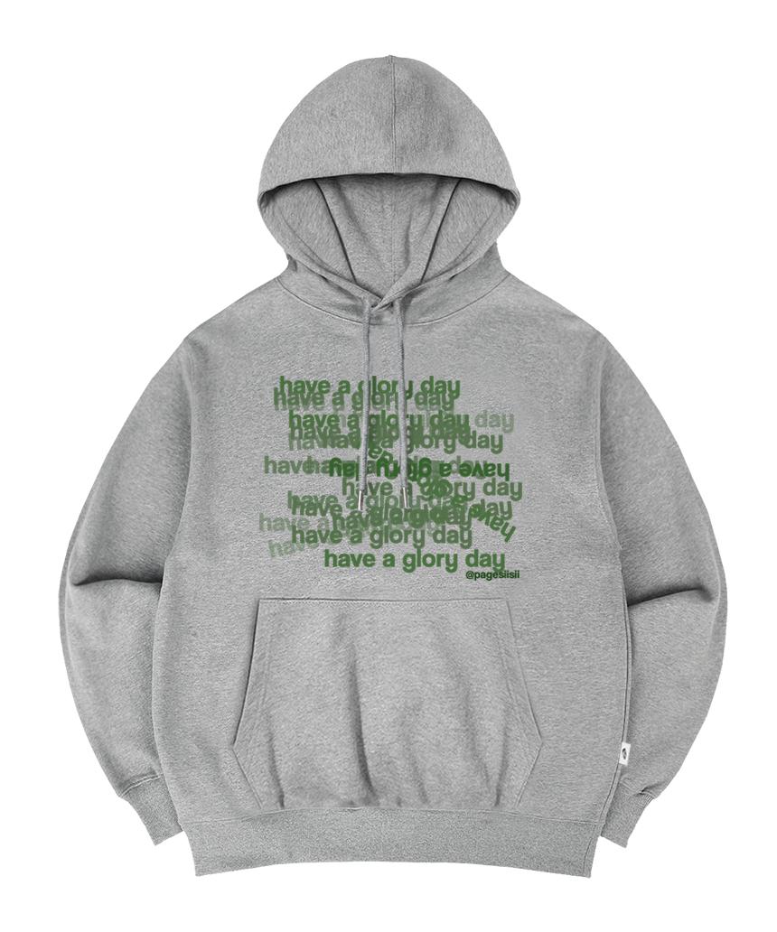 Page Cc Glory Lettering Print Hoodie Gray M