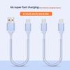OEM ODM Factory 0.1/0.2/0.3m Short USB-C Cable PD 60W Fast Charging 50cm Dual Type-C for iPhone 17 for Car Use Nylon