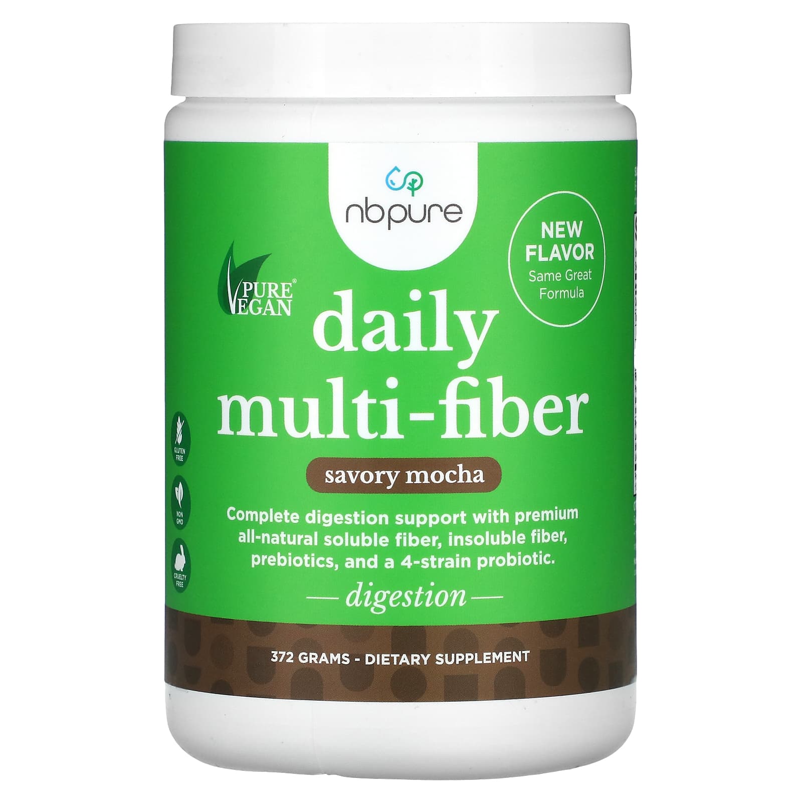 

NB Pure, daily multi dietary fiber, savory mocha flavor, 372g