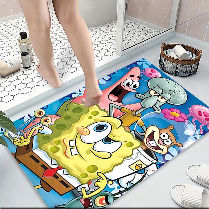 Spongebob Friends Adventure Carpet Rug Soft Washable Antislip Home Living Room Sofa Mats Personalized Christmas Rug