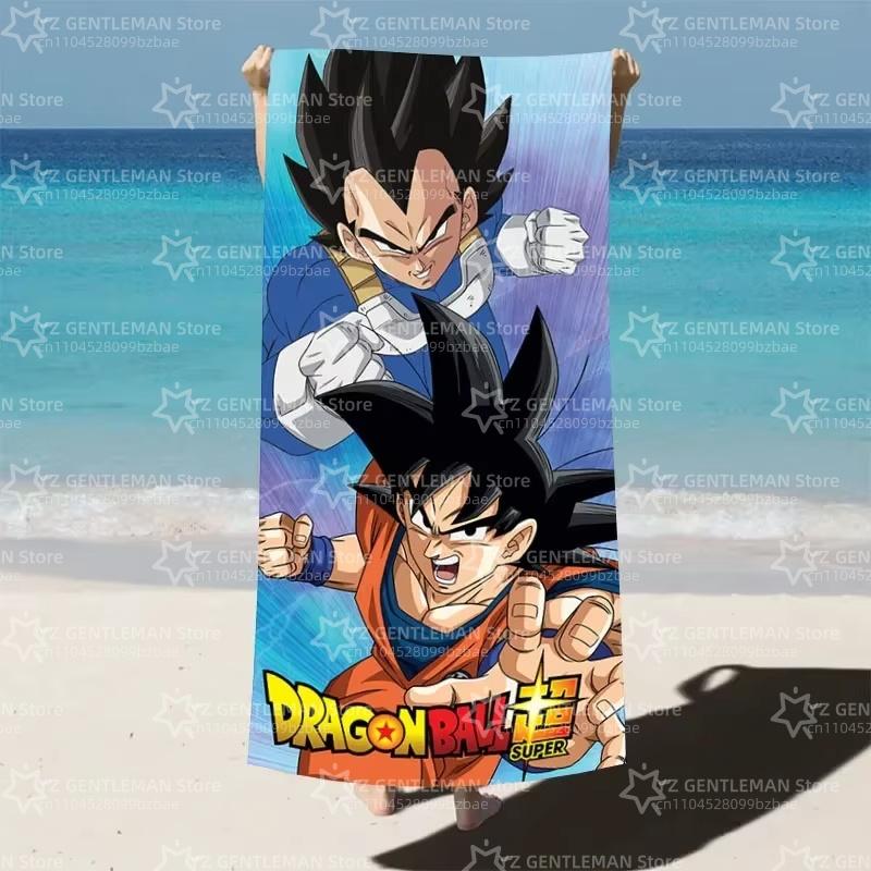 Dragon Ball Goku Beach Towel Anime Saiyan Summer Towels Bathroom Bath Towel Swim Towels Travel Beach Towel Quick Dry Kids Gift