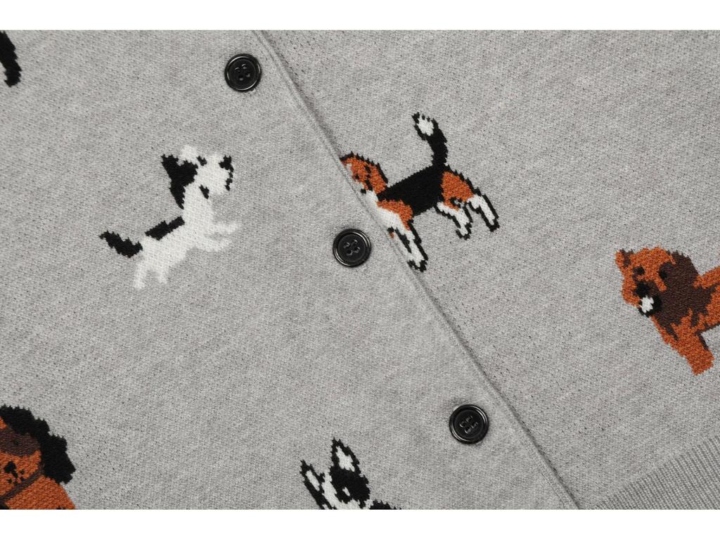 Trendy Brand 2025 Autumn/Winter American Retro Petite Cartoon Cardigan Sweater Jacket