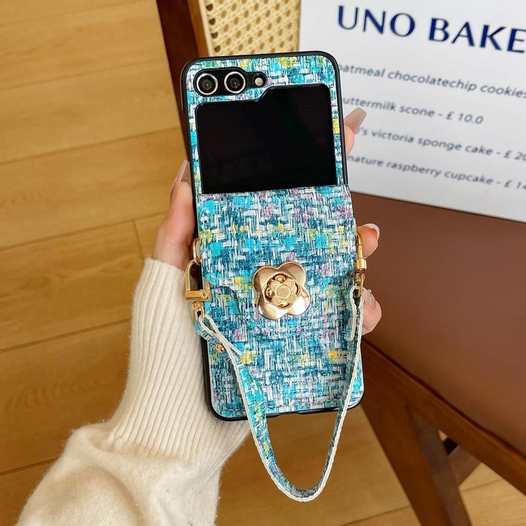 Handbag Phone Case for Samsung Galaxy Z Flip 6 5 4 3 Flip6 Flip5 Flip4 Flip3 5G Wallet with Card Holder Cover