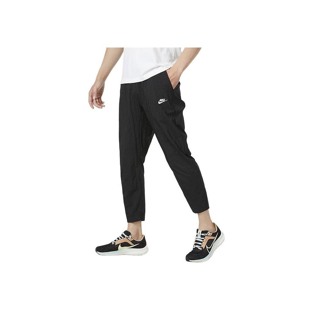 Nike Logo Embroidery Breathable Casual Sweatpants Men Bottoms Black FB7407-010