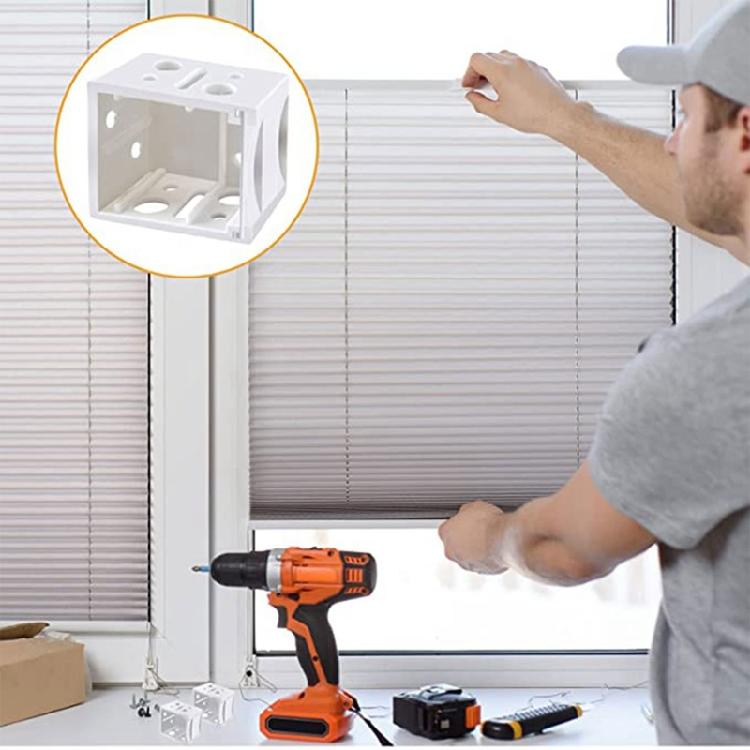6 Pieces Vertical Blind Bracket White Profile Box Mounting Bracket Replacement