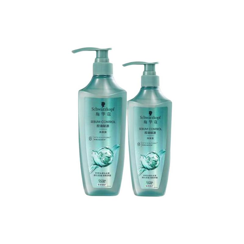 Schwarzkopf Shampoo/shampoo soap Rich, Tough and Nourish, Oil Control Two-piece set: Oil Control Shampoo 600ml + Oil Control Shampoo 400ml