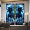 Horse Pattern Drapes Decorative Windowpane Drapes Windowpane Treatments Ideal for Bedchamber Livingroom Space Household Ornament Space Ornament