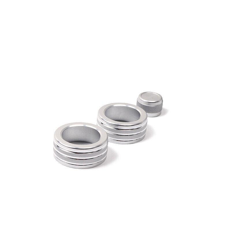 Silver Aluminum Central Console AC Knob Cover Trim For 2005-12 BMW 3-Series E90