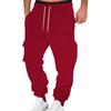 Men's Solid Color Multi-Pocket Drawstring Overalls Men's Casual Drawstring Overalls