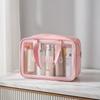 Dry-wet Separation Double Transparent PU Makeup Bag Portable Washing Bag Cosmetic Storage Bag Travel Fitness Swimming Essentials