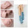 1 pair Women Girls Heart Design Soft Winter Socks Sleeping Socks Foot Warm Floor Fluffy Socks