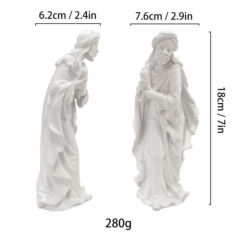 Simulated Human Figure Sculpture Christ Catholicism Shepherd Angel Resin Handicrafts Jesus Home Decoration Ornaments