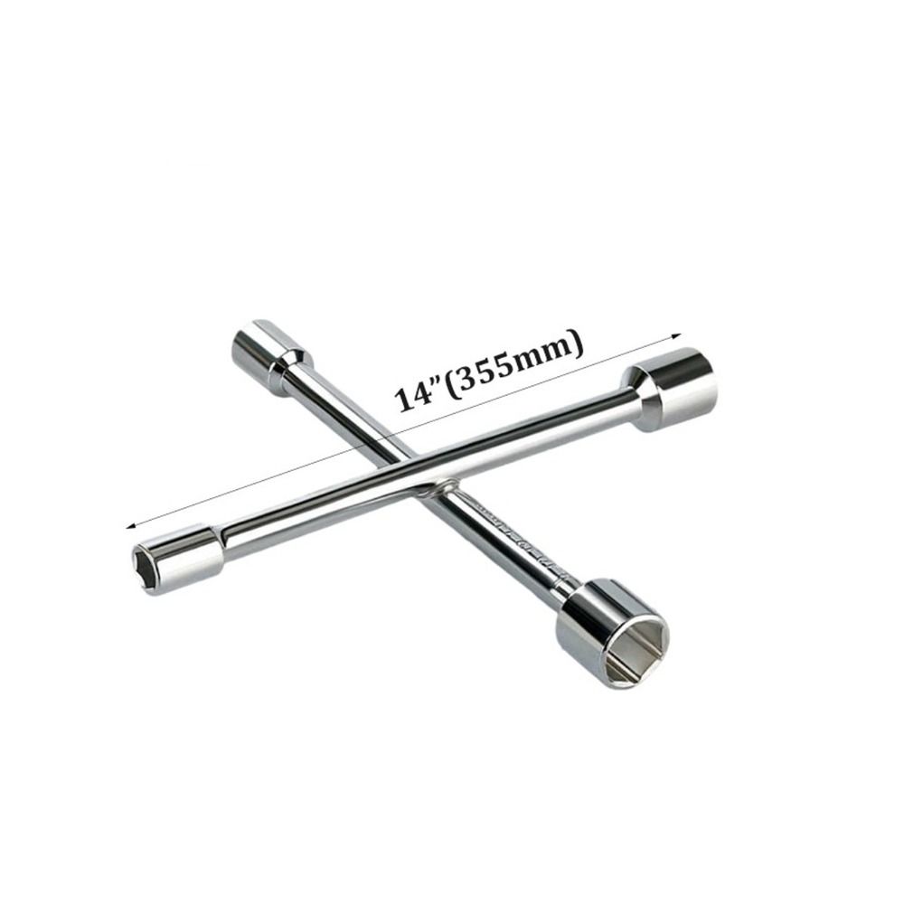Metal Tire Wrench Silver Socket Wrench Portable Cross Wrench  Household Disassembly