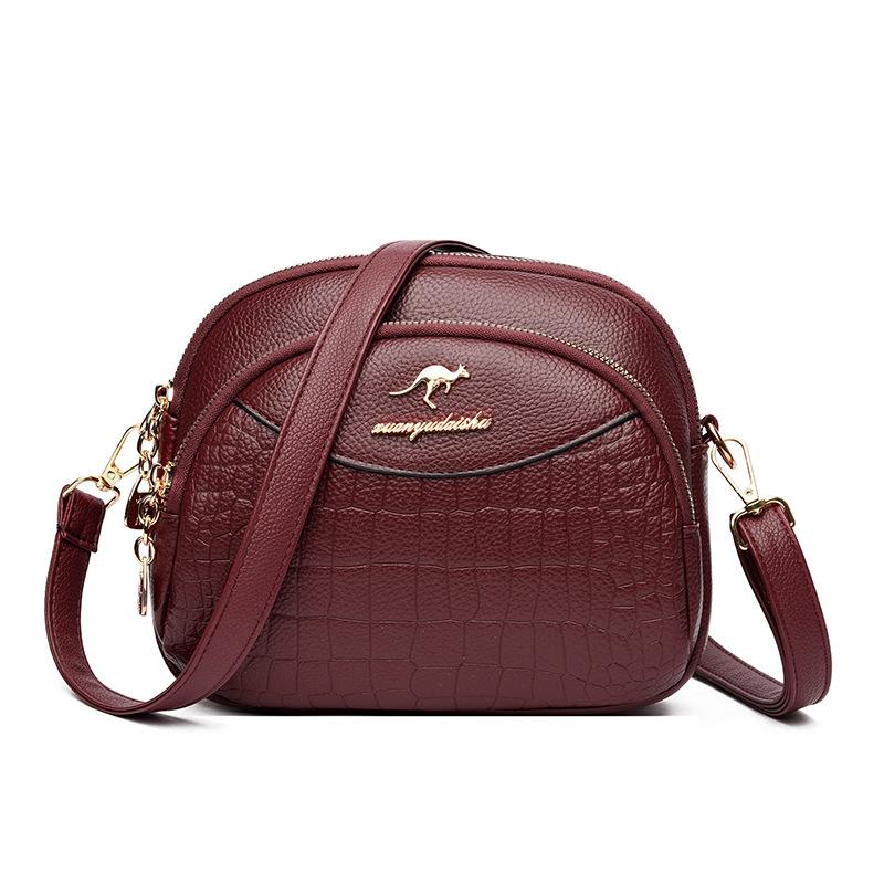 Multi-layered Women's Bags - Versatile and Fashionable Single-shoulder Crossbody Mom's Small Round Bag