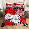 Dahlia Flower Duvet Cover Full Queen Abstract Floral Bedding Set Luxury Boho National Flowers Comforter Cover Farmhouse Decor
